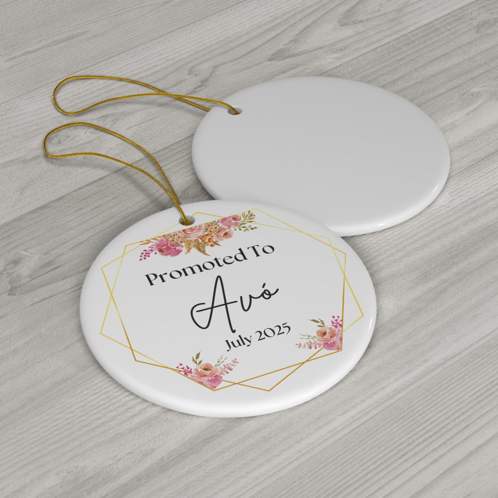 Promoted To Avo Ornament, Personalized Avo Ornament, Avo To Be Gift, Grandparent Announcement, Portuguese Grandma Gift, Portuguese Ornament