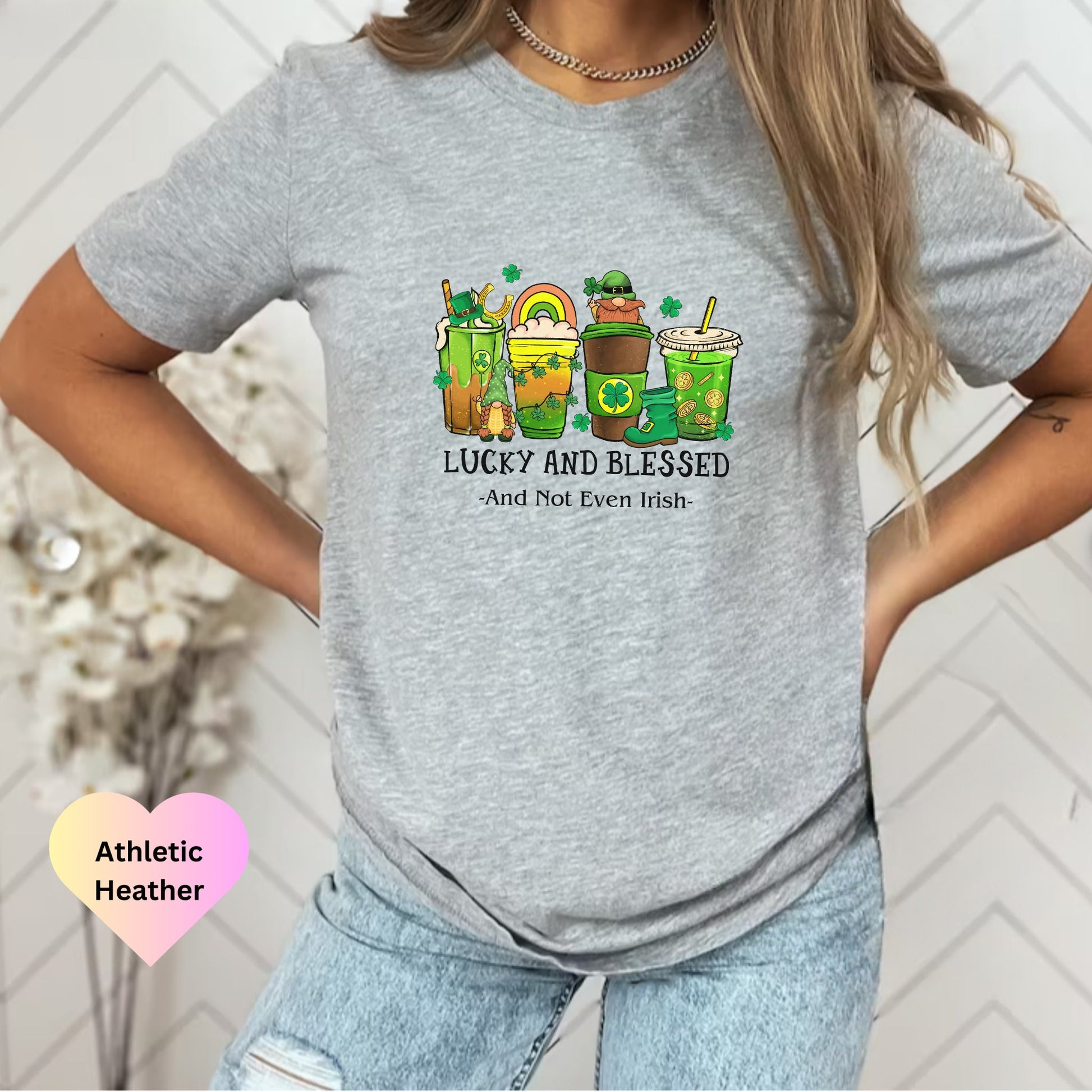 St. Patrick's Coffee Shirt, Lucky Latte Shirt, Shamrock Shirt, Lucky T-shirt, Lucky and Blessed, Coffee Shirt, Funny St. Patty's Day Shirt