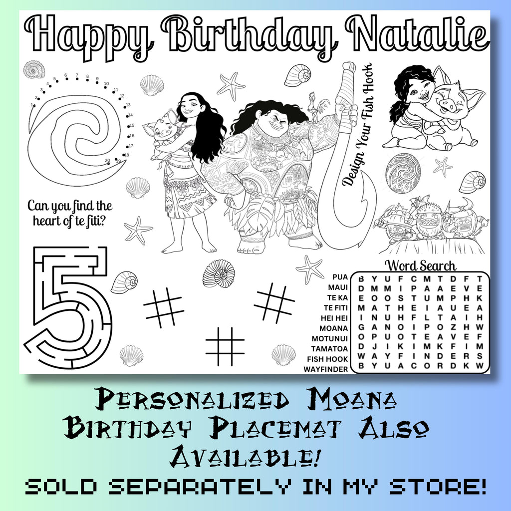 Moana Scavenger Hunt, Moana 2 Themed Birthday Party Game, Hawaiian Party Game, Moana Treasure Hunt, Printable Moana Activity,Moana Party Favor