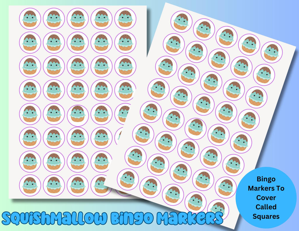 Printable Soft Plushies Bingo Game, Squishmellow Bingo, Instant Download, Squish Plushies Bingo, Birthday Games, Squishmellow Party Favors