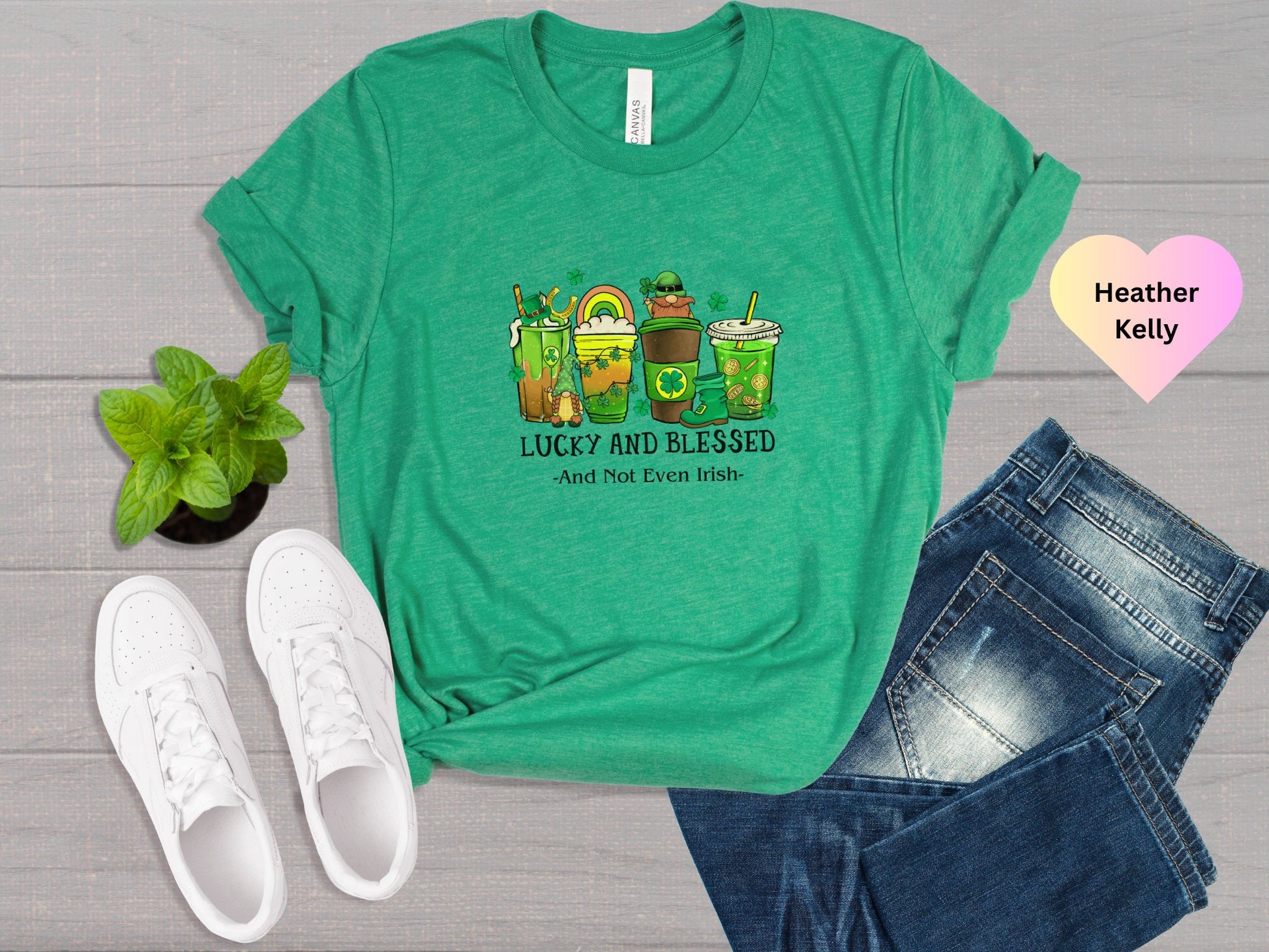 St. Patrick's Coffee Shirt, Lucky Latte Shirt, Shamrock Shirt, Lucky T-shirt, Lucky and Blessed, Coffee Shirt, Funny St. Patty's Day Shirt