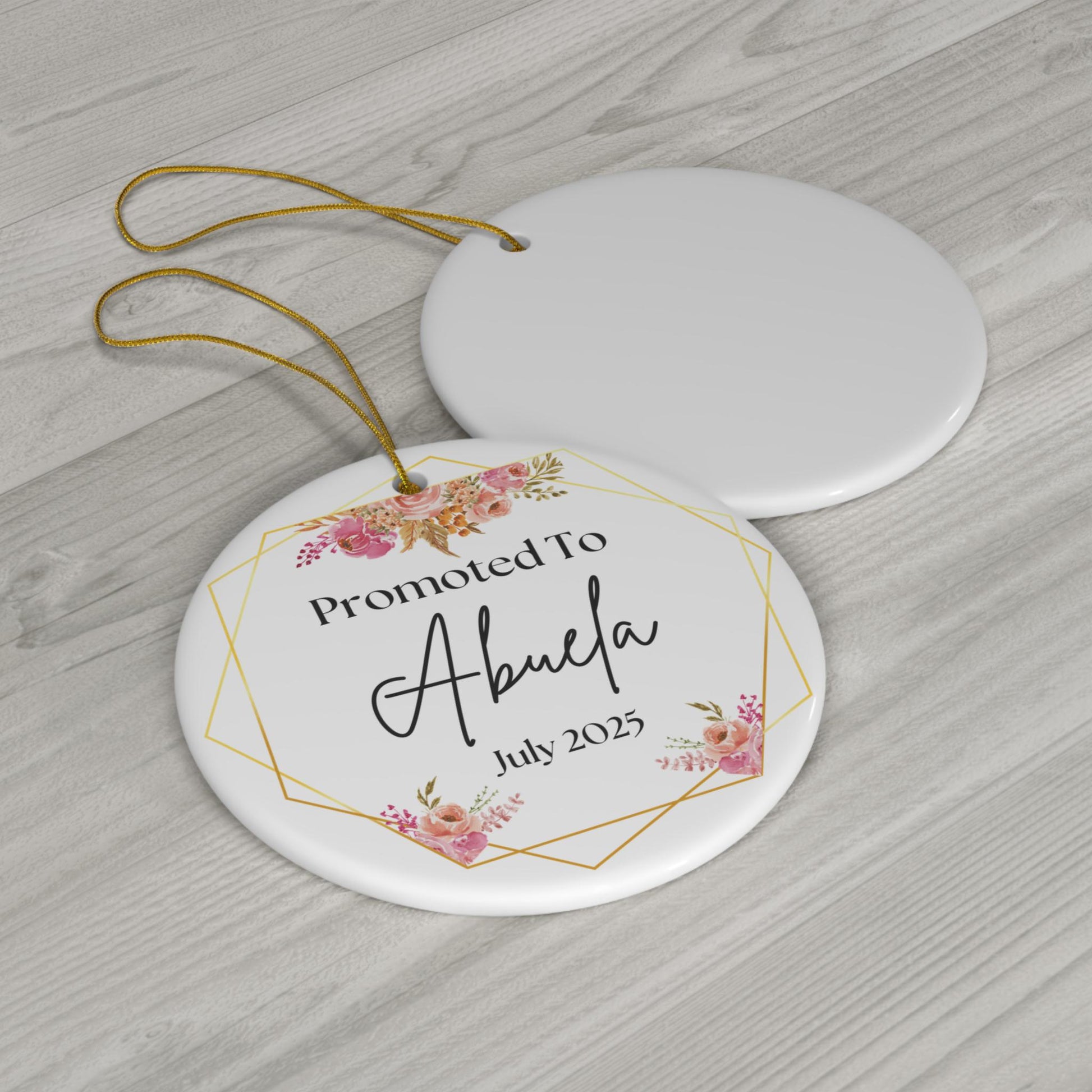 Promoted To Abuela Ornament, Personalized Abuela Ornament, Abuelita To Be Gift, Grandparent Announcement, Pregnancy Announcement Ornament