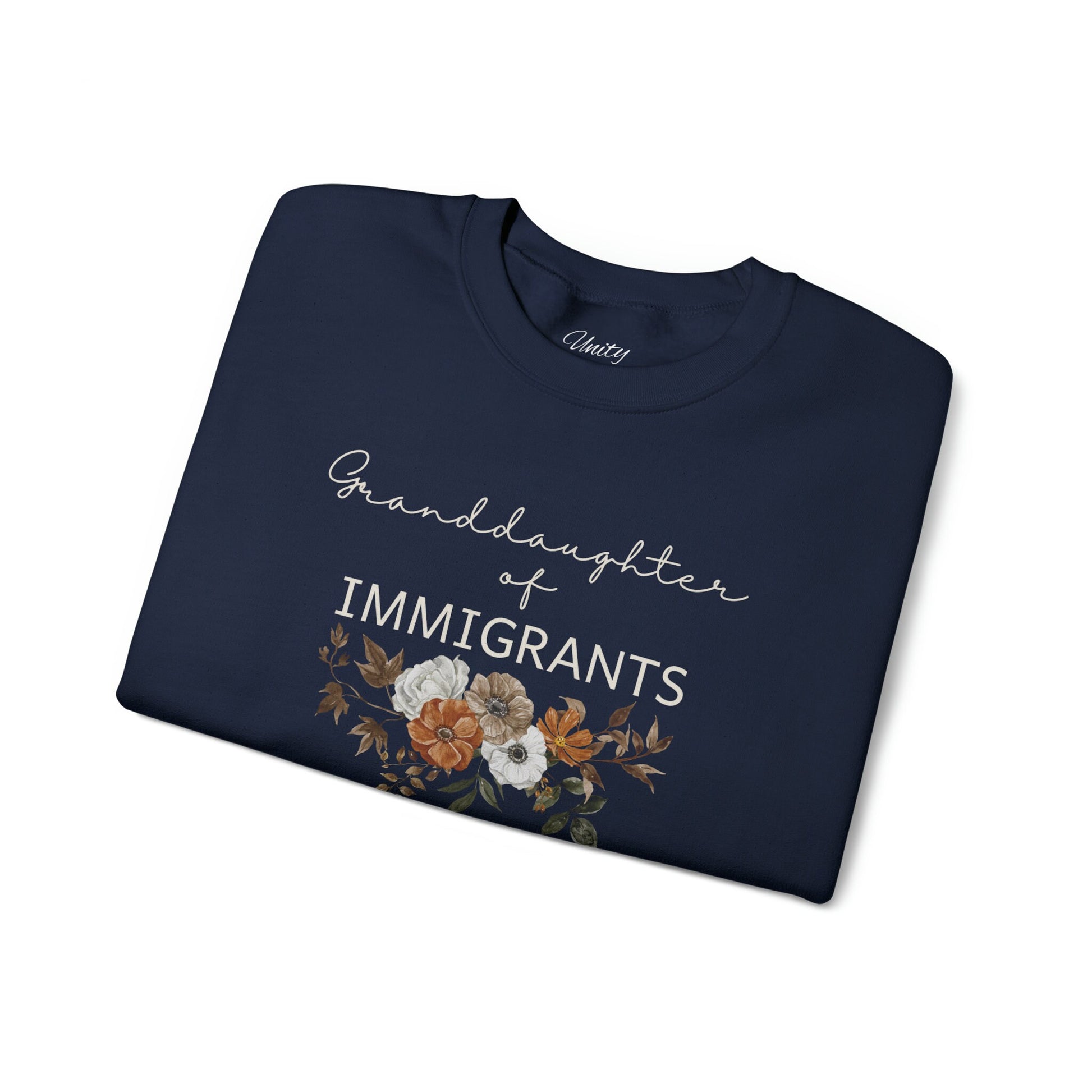 Granddaughter of Immigrants Sweatshirt, Made By Immigrants, Proud Granddaughter Sweater,Product of Immigrants,Proud Immigrant,Heritage Shirt