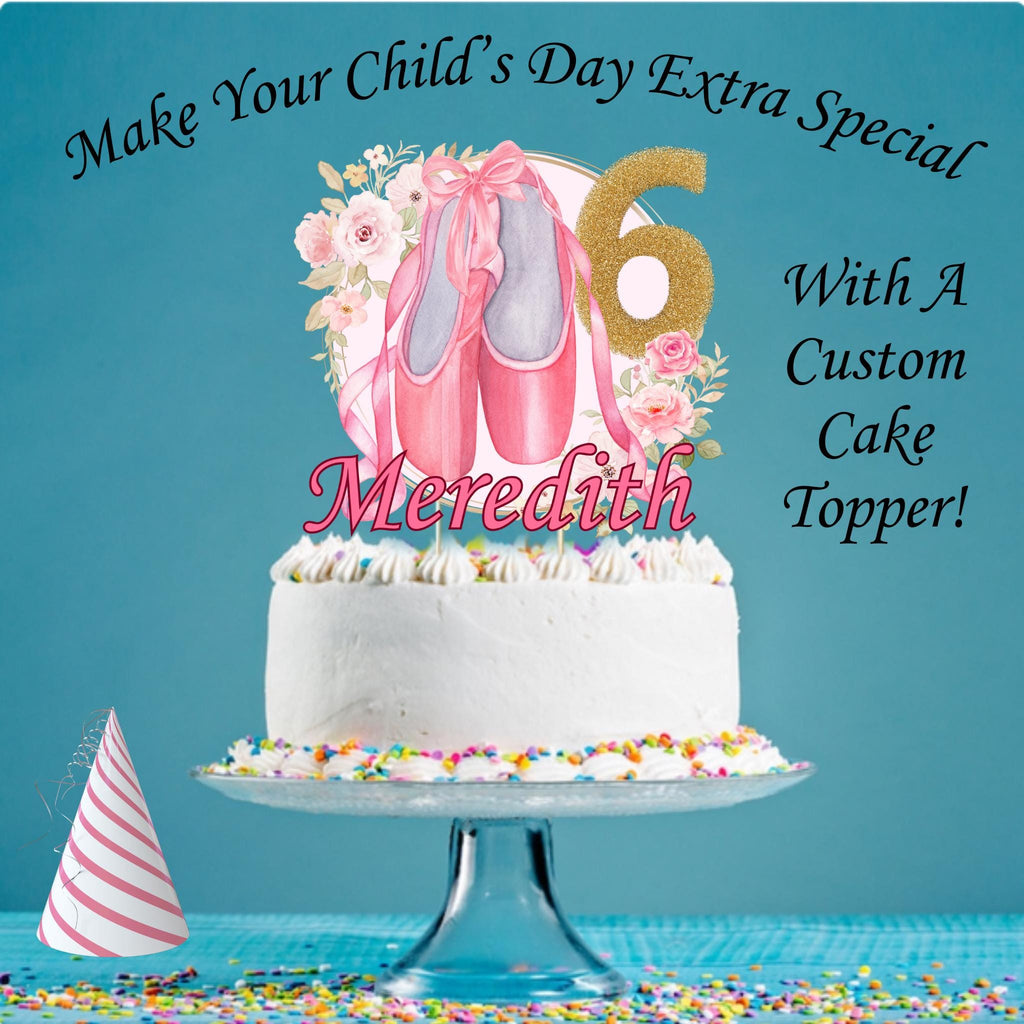 Personalized Ballet Birthday Cake Topper, Ballerina Cake Topper
