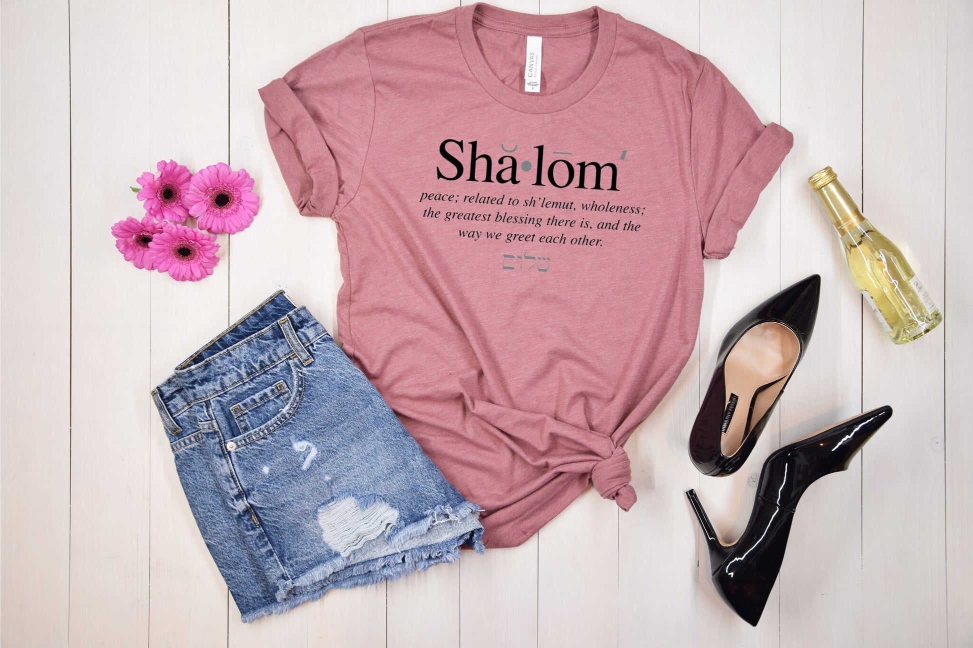 Hebrew Shalom Shirt, Jewish Symbols T-Shirt, Shalom Definition Shirt, Unisex Jewish Shirt