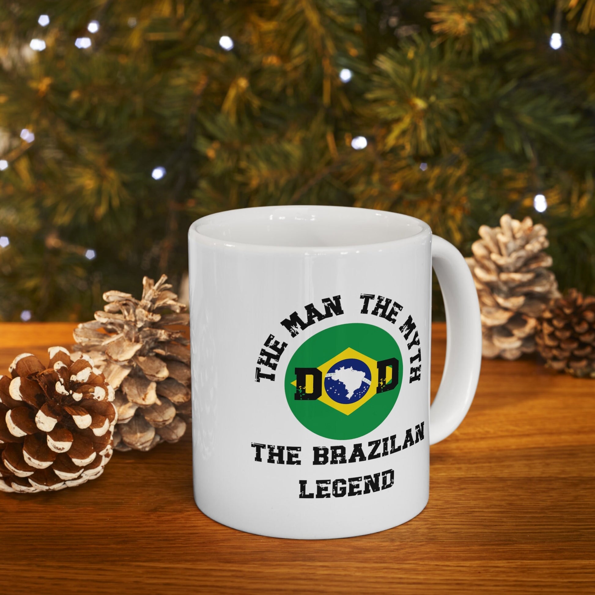 The Man The Myth The Brazilian Legend Dad Mug, Brazilian Dad Gift, Brazil Mug, Brazil Flag Mug, Funny Dad Mug, Brazilian Decor,Brazilian Dad