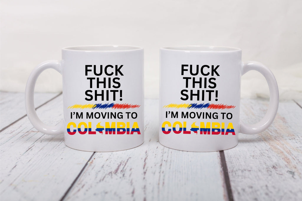 Colombian Mug, Colombia Flag, Moving to Colombia, Relocating to Colombia gift, funny moving gift, moving away mug, Colombian Gift, Travel