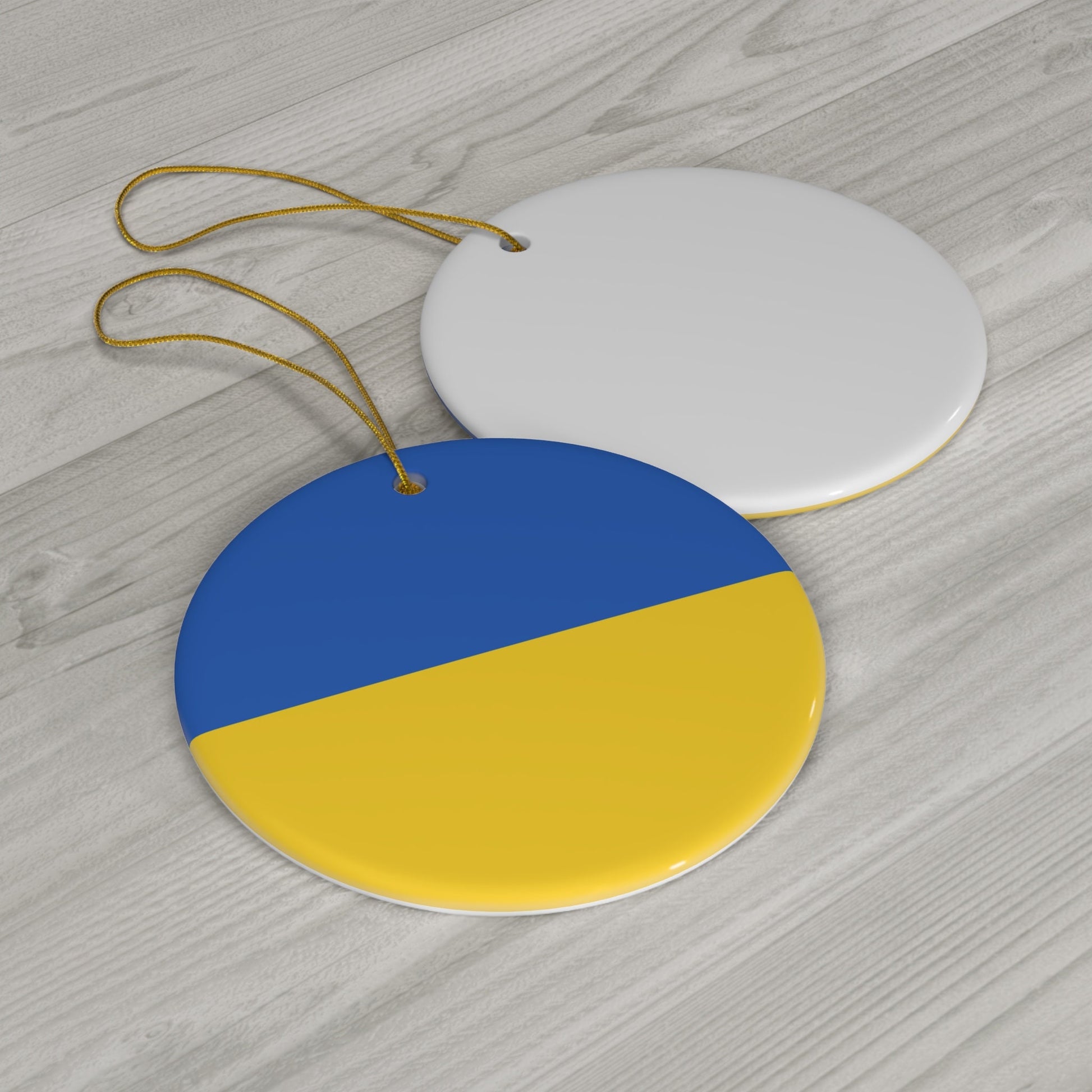 Personalized Ukraine Christmas Ornament Ceramic Ukrainian Flag Inspired Gift Holiday Decoration World Heritage Travel Themed Travel Lover