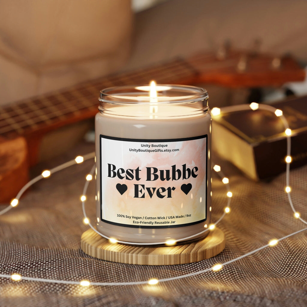 Best Bubbe Ever Candle.100% Soy Candle.Jewish Grandmother Candle.USA Made Candle.Bubbe Candle. Mothers Day Candle Gift for Bubbe Jewish Gift