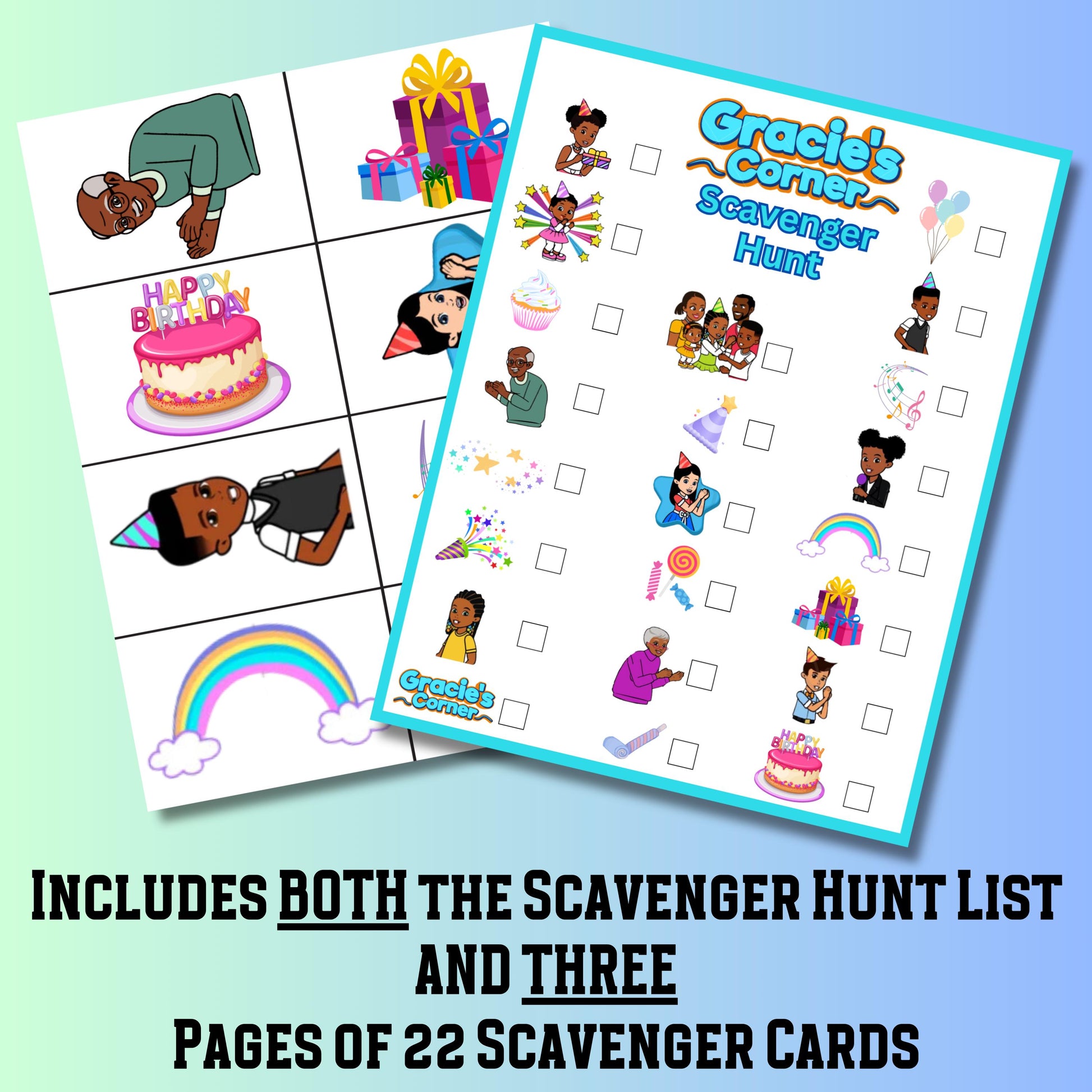 Gracie Corner Scavenger Hunt Game, Gracie Corner Birthday Party Game, Gracie Corner Party Favor, Doll Scavenger Hunt, Girl Birthday Party