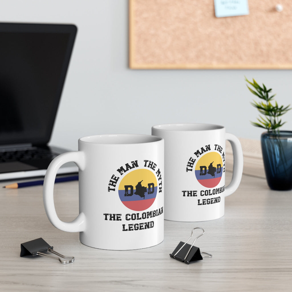 The Man The Myth The Colombian Legend Dad Mug, Colombian Mug, Colombia Flag Cup, Colombian Dad Gift,Funny Dad Mug,Colombian Decor,Latino Mug