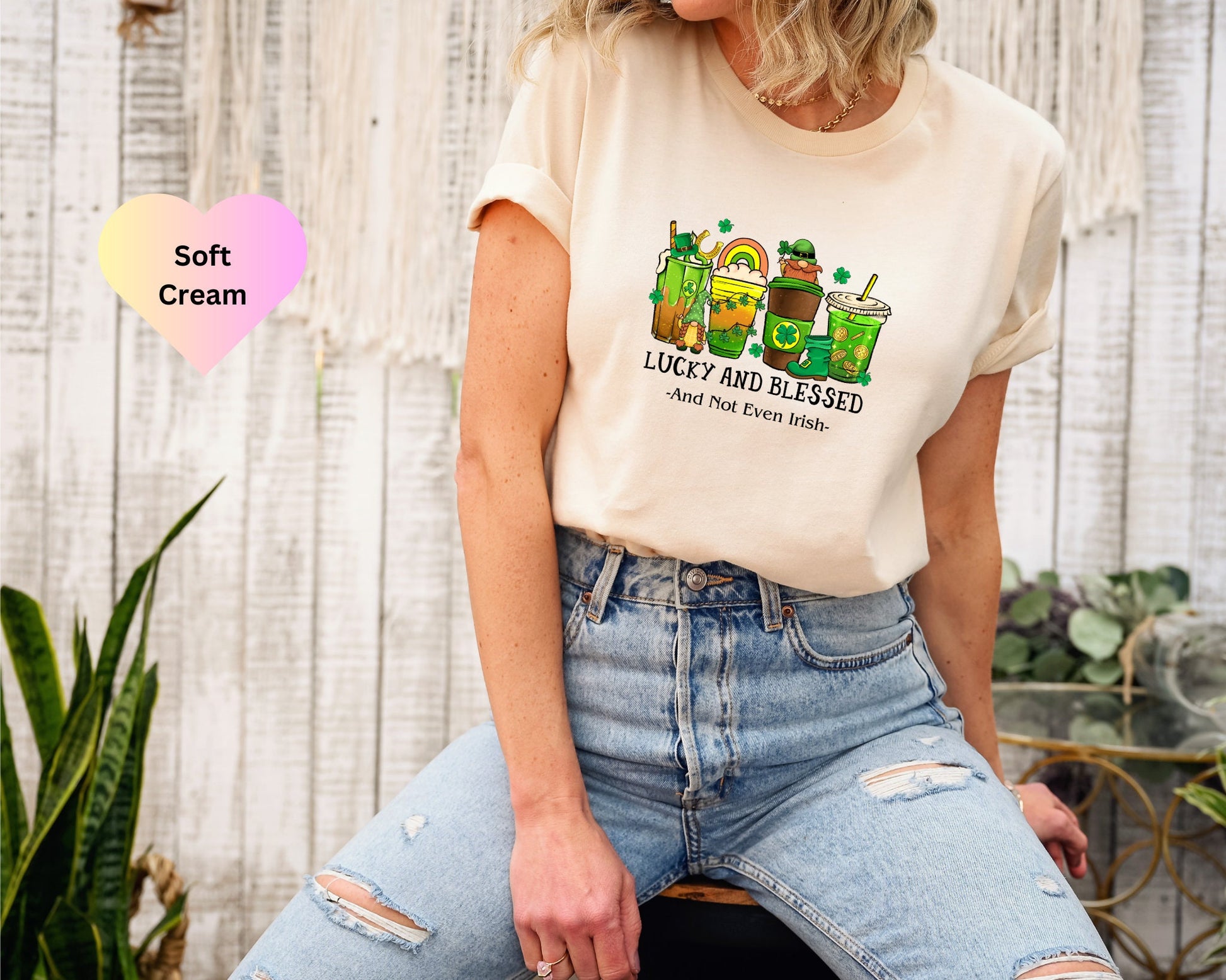 St. Patrick's Coffee Shirt, Lucky Latte Shirt, Shamrock Shirt, Lucky T-shirt, Lucky and Blessed, Coffee Shirt, Funny St. Patty's Day Shirt