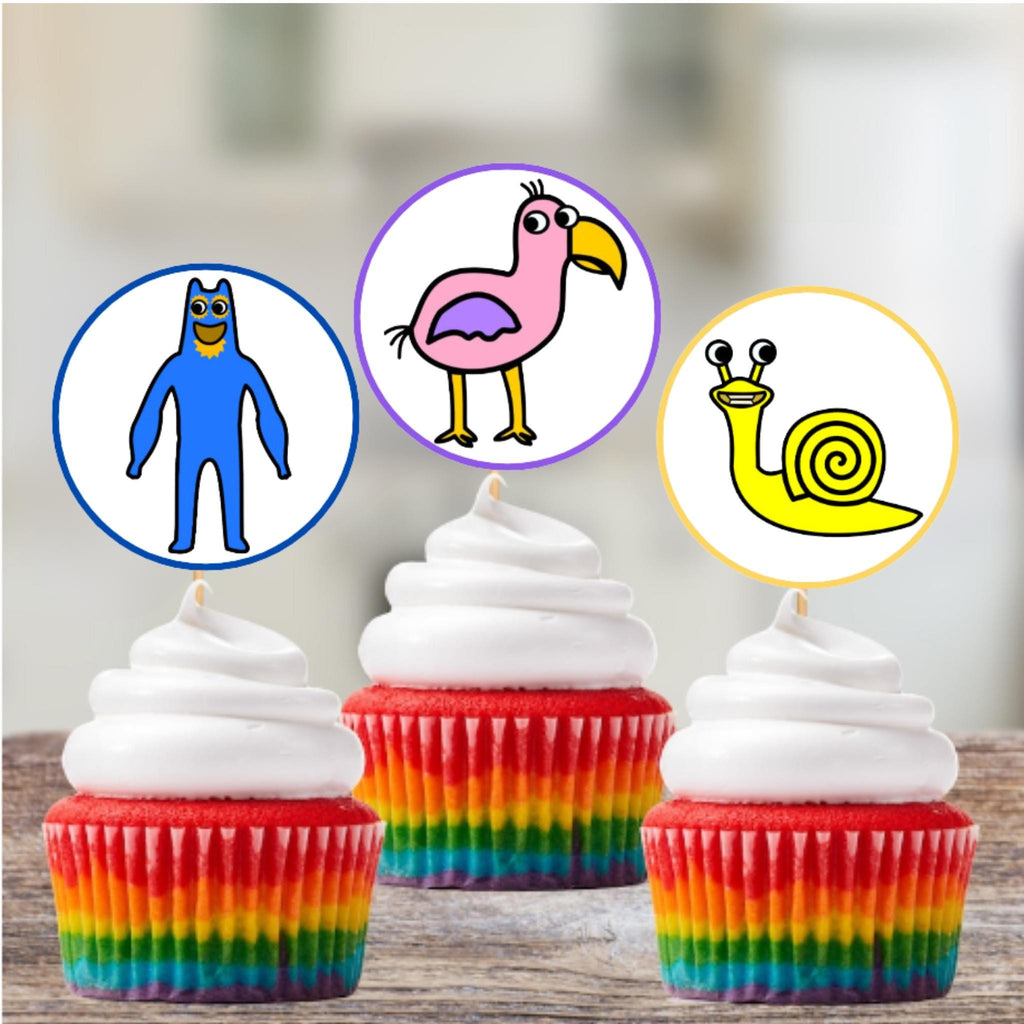 Personalized Garten of Banban Cupcake Toppers, Custom Garten of Banban Party Decoration