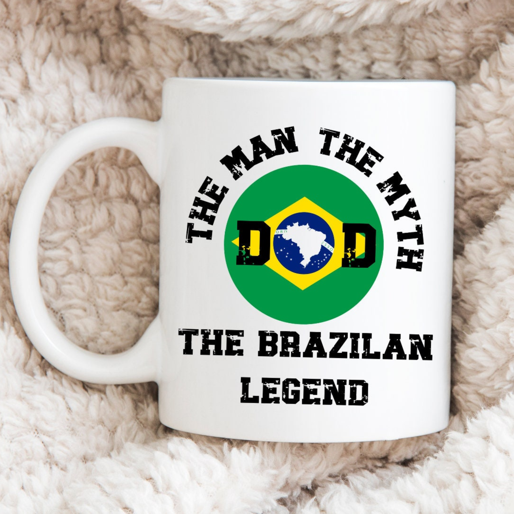 The Man The Myth The Brazilian Legend Dad Mug, Brazilian Dad Gift, Brazil Mug, Brazil Flag Mug, Funny Dad Mug, Brazilian Decor,Brazilian Dad