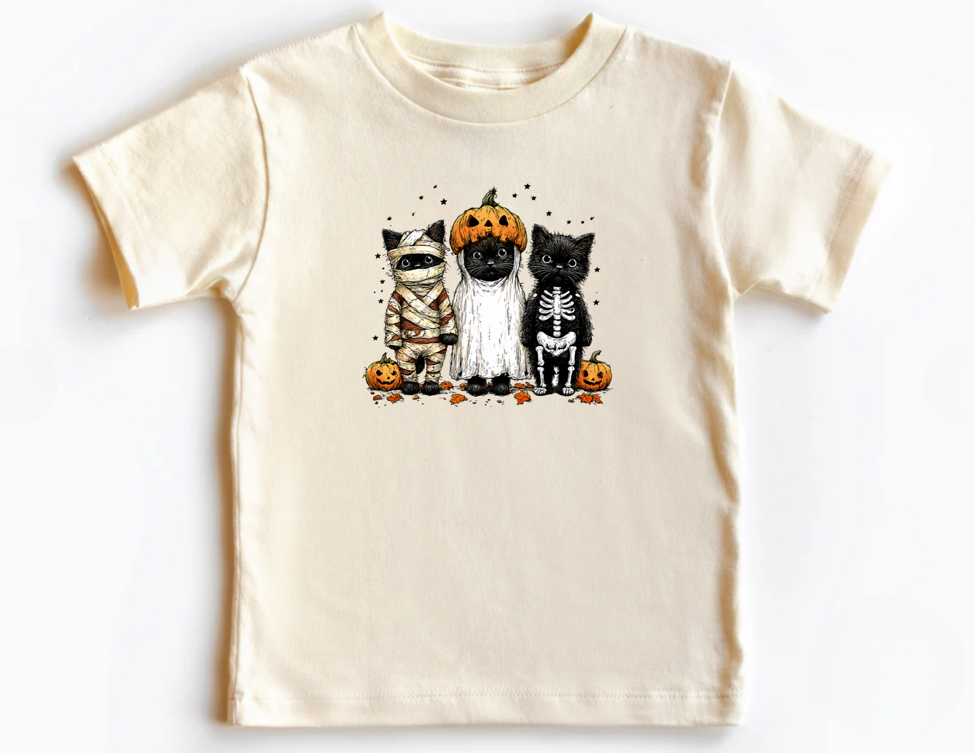 Halloween Kitten Kids Shirt, Funny Trick or Treat Halloween Shirt, Cute Spooky Black Cats Shirt, Fall Cat Shirt, Toddler Ghost Cats Shirt