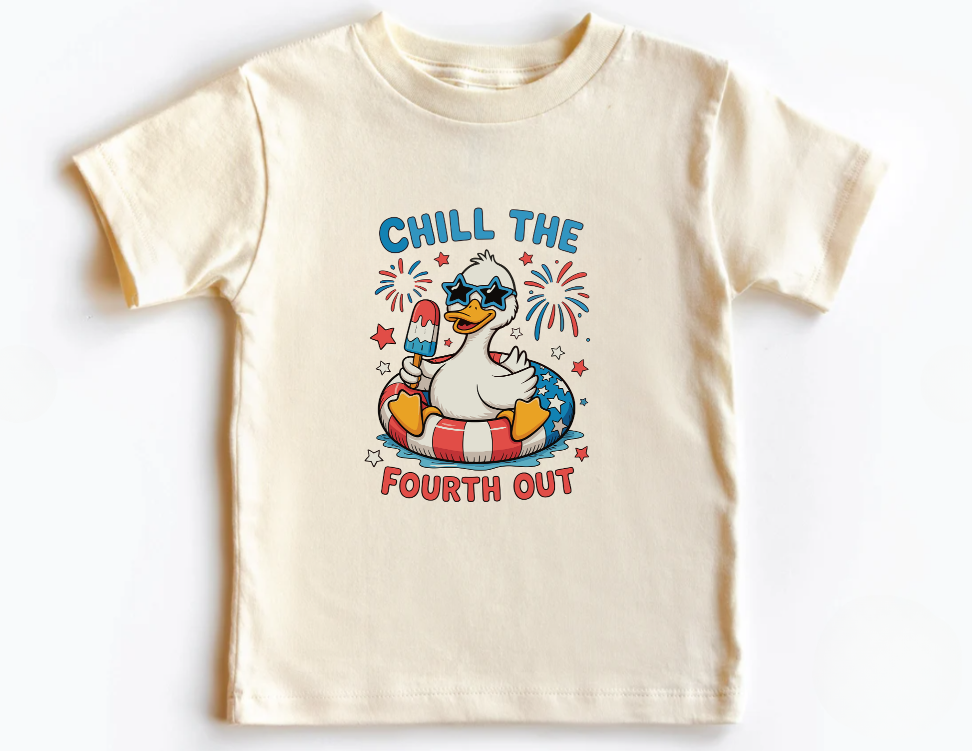 Patriotic Goose Kids Shirt, Chill the Fourth Out Shirt, Funny Goose Shirt