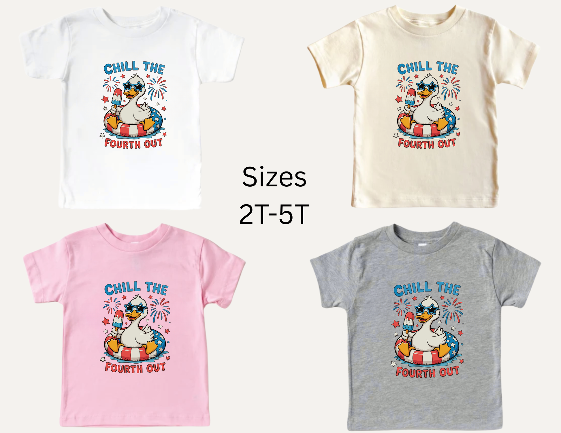 Patriotic Goose Kids Shirt, Chill the Fourth Out Shirt, Funny Goose Shirt