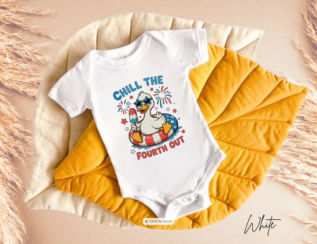 Patriotic Goose Kids Shirt, Chill the Fourth Out Shirt, Funny Goose Shirt