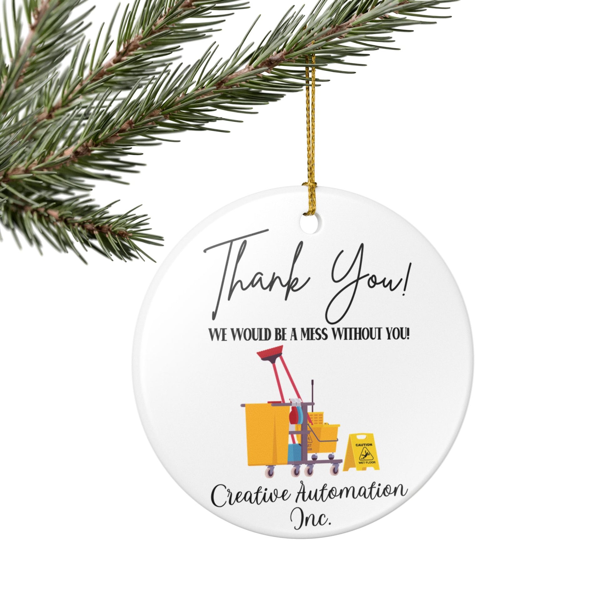 Janitor Ornament, School Janitor Thank You Ornament, Office Cleaning Service Gift, Housekeeper Gift, Cleaning Staff Gift, Maid Ornament