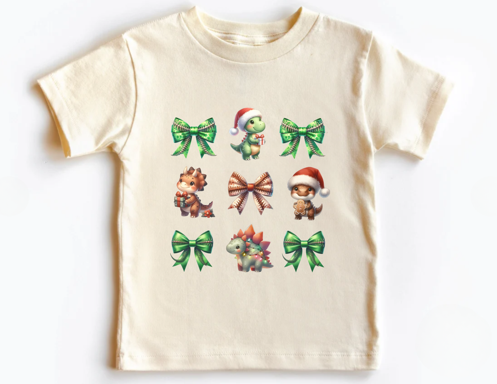 Dinosaur Christmas Kids Shirt, Toddler Dinosaur T-shirt, Dino Holiday Shirt, Baby Dinosaur Shirt, Kids Christmas Shirt
