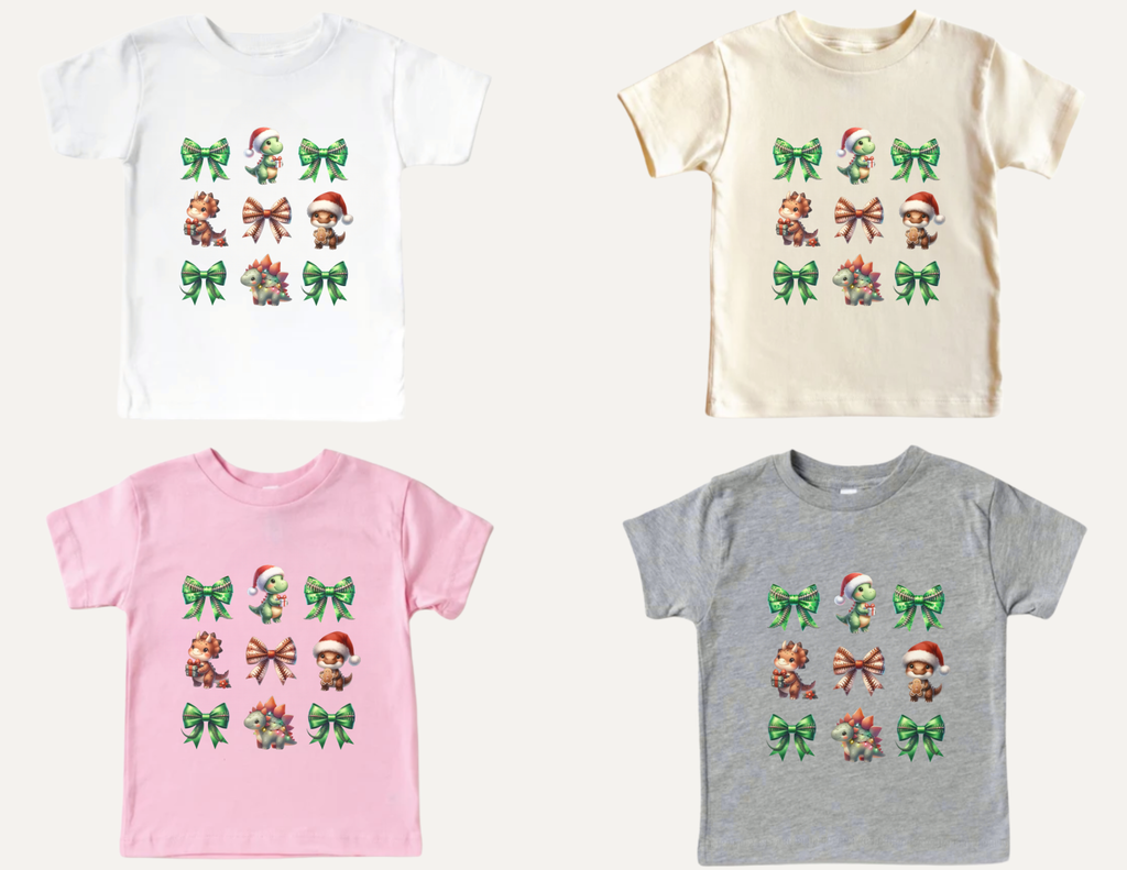 Dinosaur Christmas Kids Shirt, Toddler Dinosaur T-shirt, Dino Holiday Shirt, Baby Dinosaur Shirt, Kids Christmas Shirt