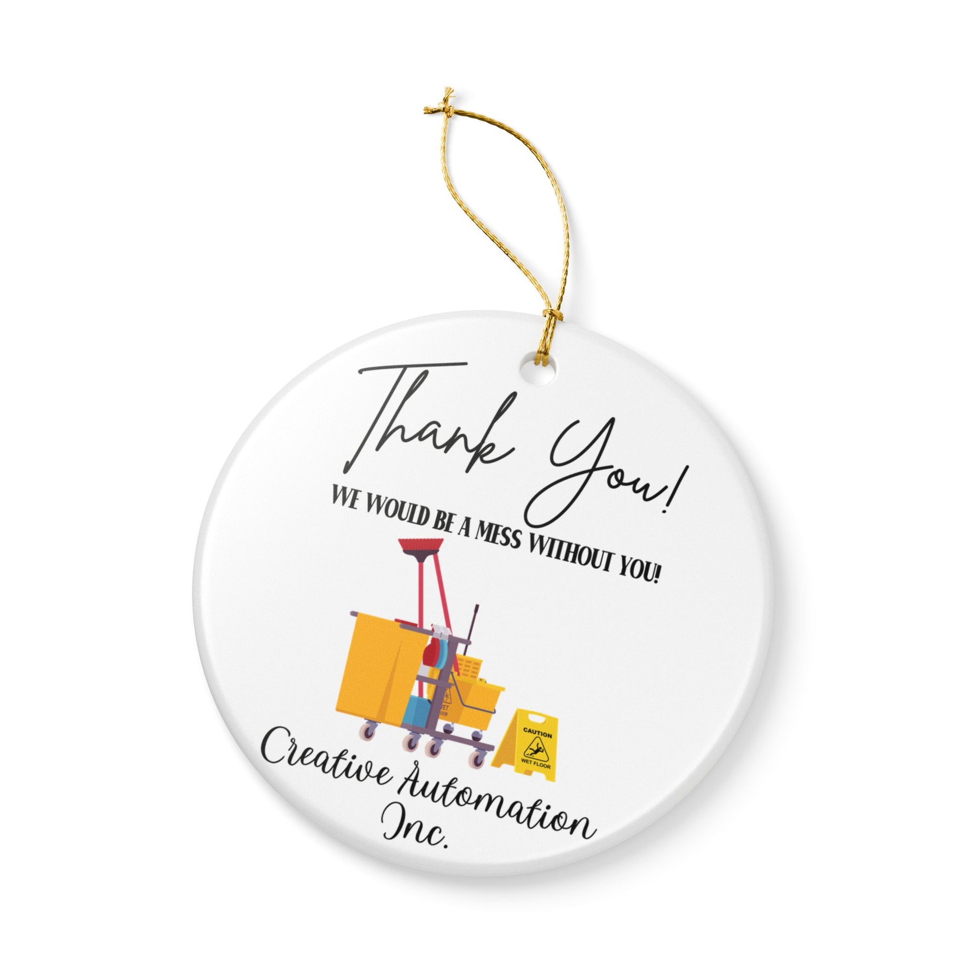 Janitor Ornament, School Janitor Thank You Ornament, Office Cleaning Service Gift, Housekeeper Gift, Cleaning Staff Gift, Maid Ornament