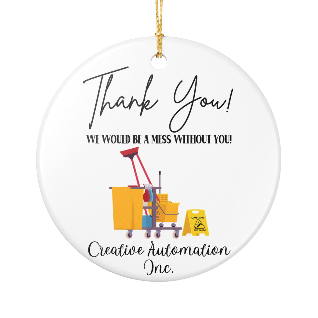 Janitor Ornament, School Janitor Thank You Ornament, Office Cleaning Service Gift, Housekeeper Gift, Cleaning Staff Gift, Maid Ornament