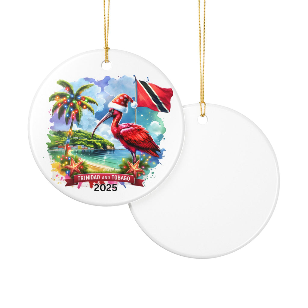 Personalized Trinidad and Tobago Ornament, Trinidad and Tobago Christmas Ornament, Trinidad and Tobago Gift, Trinidad and Tobago Souvenir, Trinidad and Tobago Ibis Bird Christmas Ornament, Honeymoon