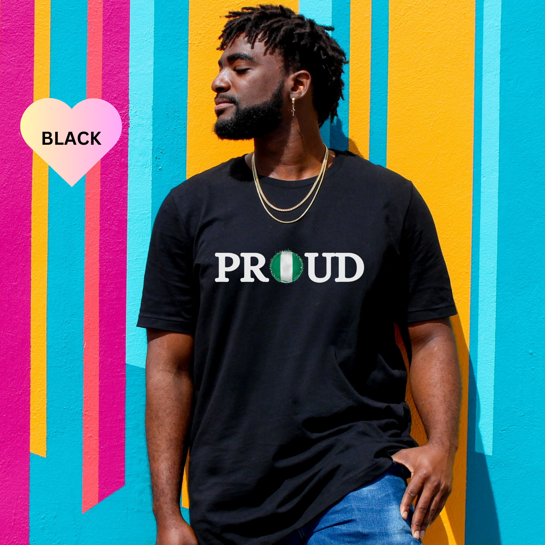 Nigerian Flag Proud Graphic-Unisex Cotton T-Shirt