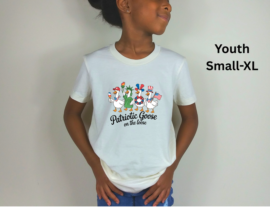 Fourth of July Goose T-shirt, American Baby Onesie, 4th of July Shirt, Tee, Patriotic Goose Kids Shirt, Patriotic Toddler Tee, USA Kids Tee