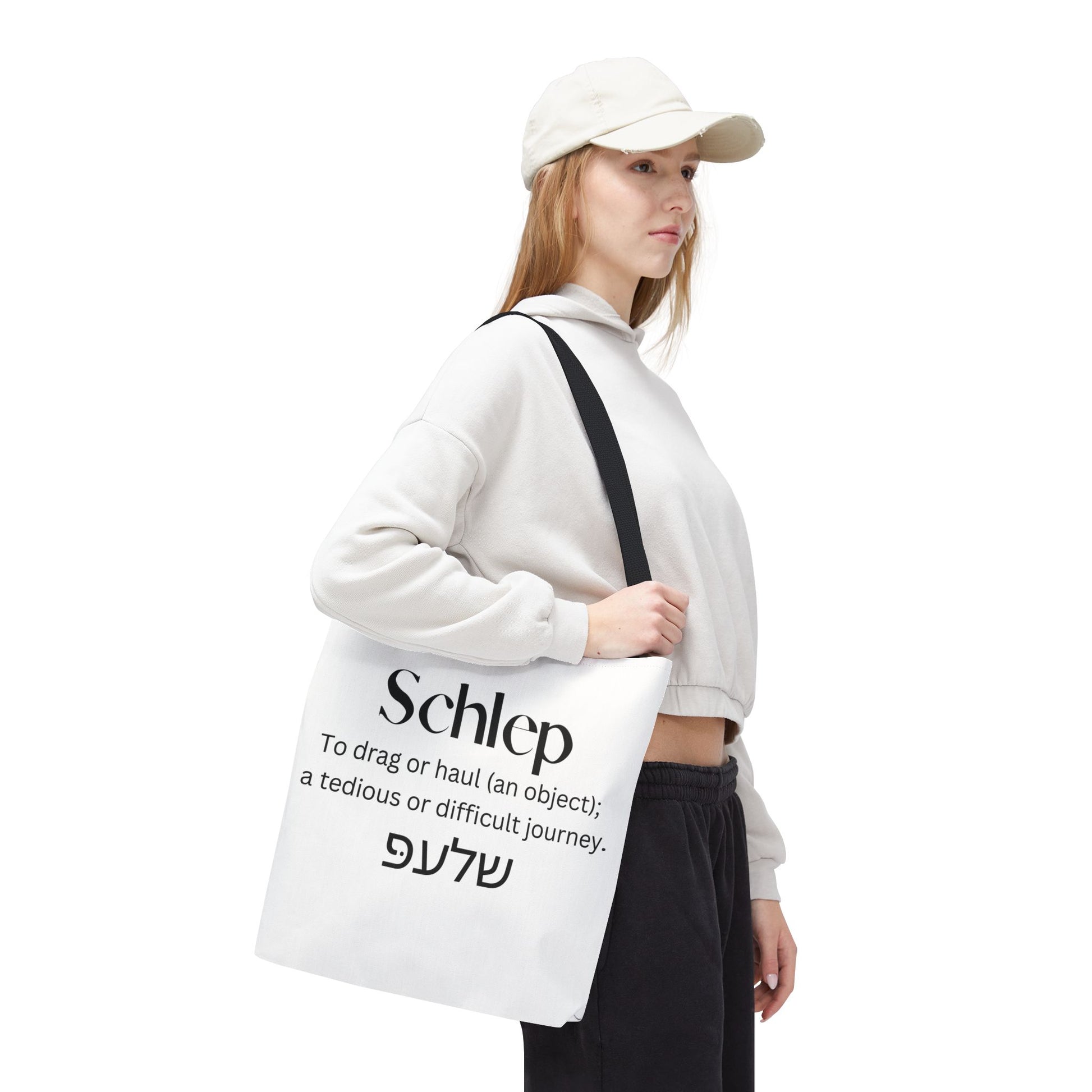 Schlep Definition Tote Bag, Hebrew Yiddish Tote Bag, Jewish Funny Saying Canvas Bag
