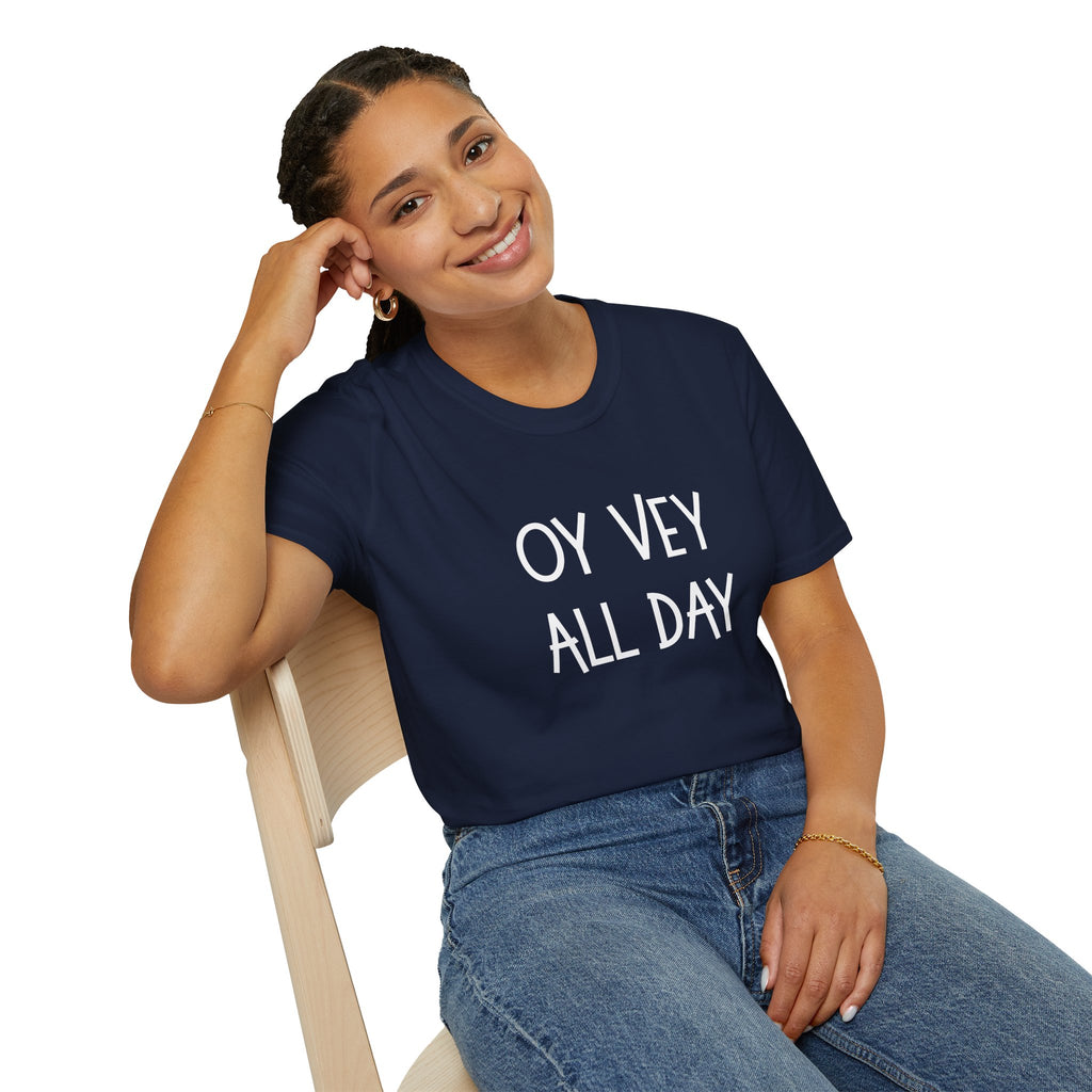 Oy Vey All Day T-shirt, Funny Jewish Saying Shirt, Oy Vey Tee