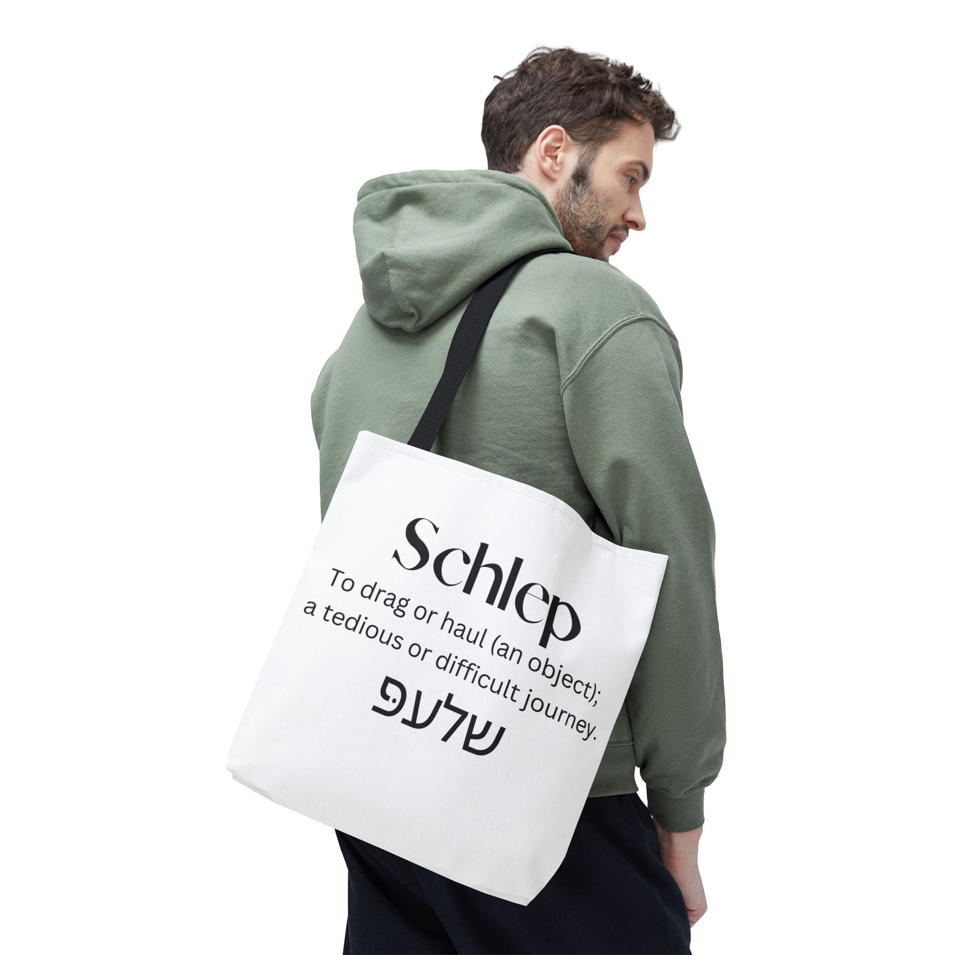Schlep Definition Tote Bag, Hebrew Yiddish Tote Bag, Jewish Funny Saying Canvas Bag