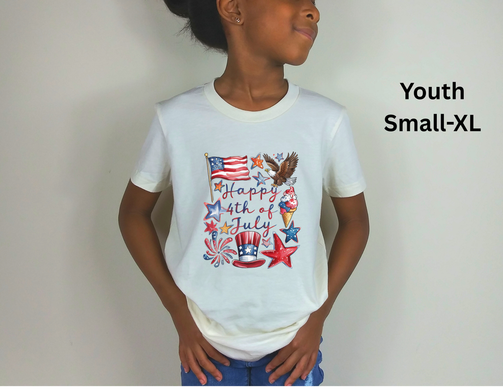 Patriotic 4th of July T-Shirt, Toddler 4th of July Shirt, USA Onesie, Fourth of July Youth Tee, 4th of July Patriotic Tee, Memorial Day Tee