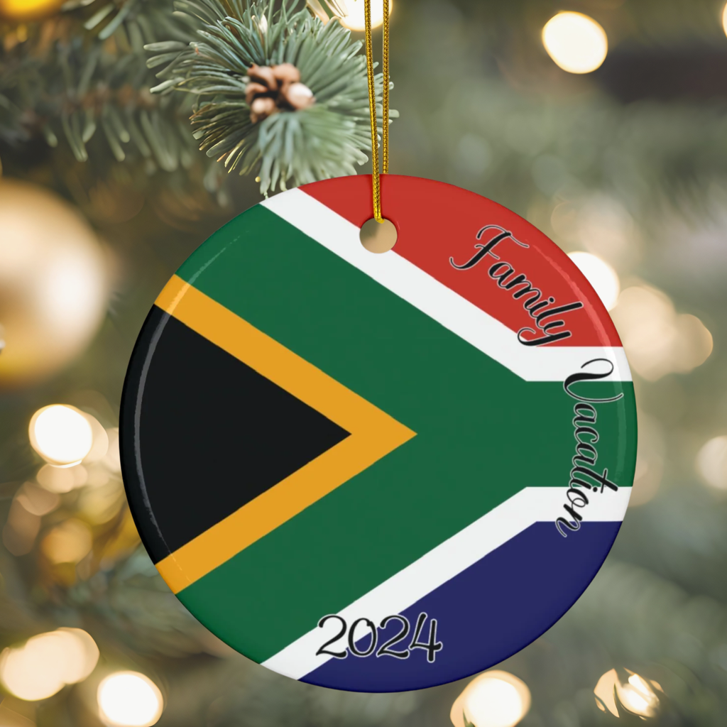 Personalized South Africa Christmas Ornament,