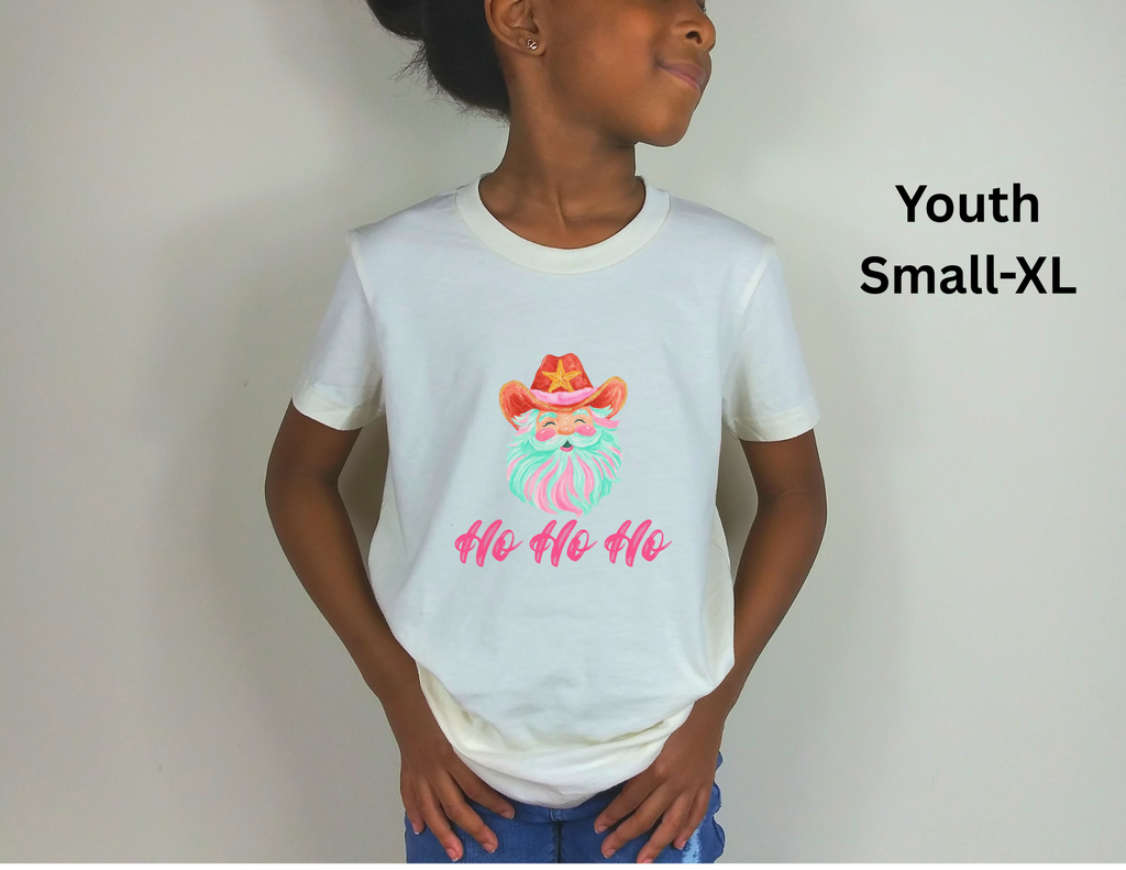 Pink Santa Kids Shirt, Cute Christmas Shirt for Girls, Vintage Santa Claus Kids Tee, Pastel Christmas Outfit, Pink Mommy and Me Santa Shirt