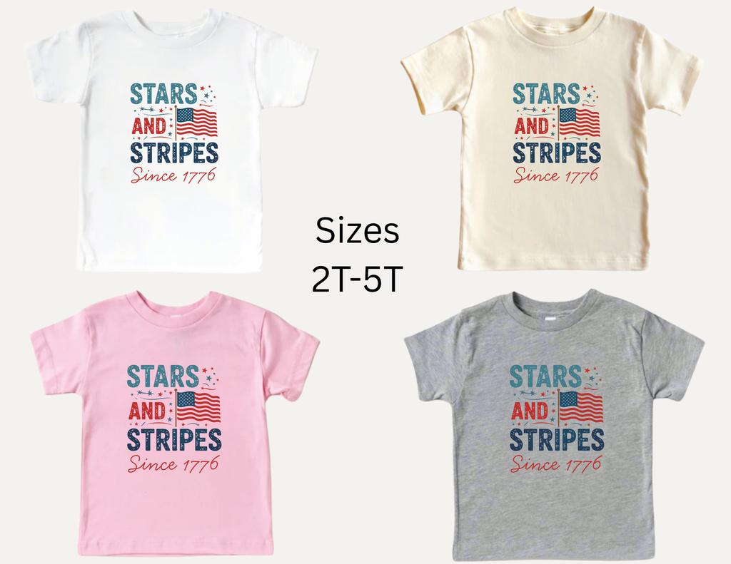 Patriotic Stars & Stripes T-Shirt, Toddler 4th of July Shirt, USA Onesie, Fourth of July Youth Tee, 4th of July Patriotic Tee, Memorial Day