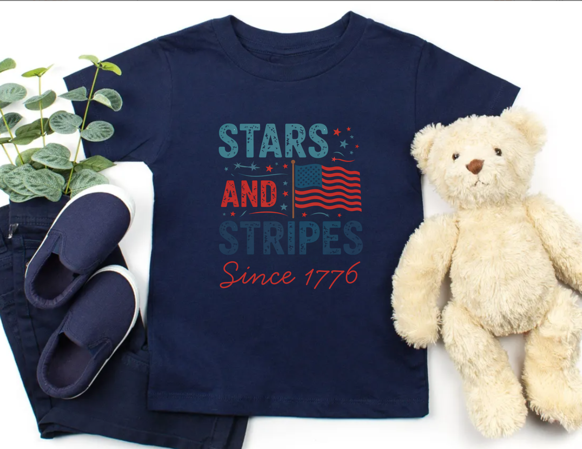 Patriotic Stars & Stripes T-Shirt, Toddler 4th of July Shirt, USA Onesie, Fourth of July Youth Tee, 4th of July Patriotic Tee, Memorial Day