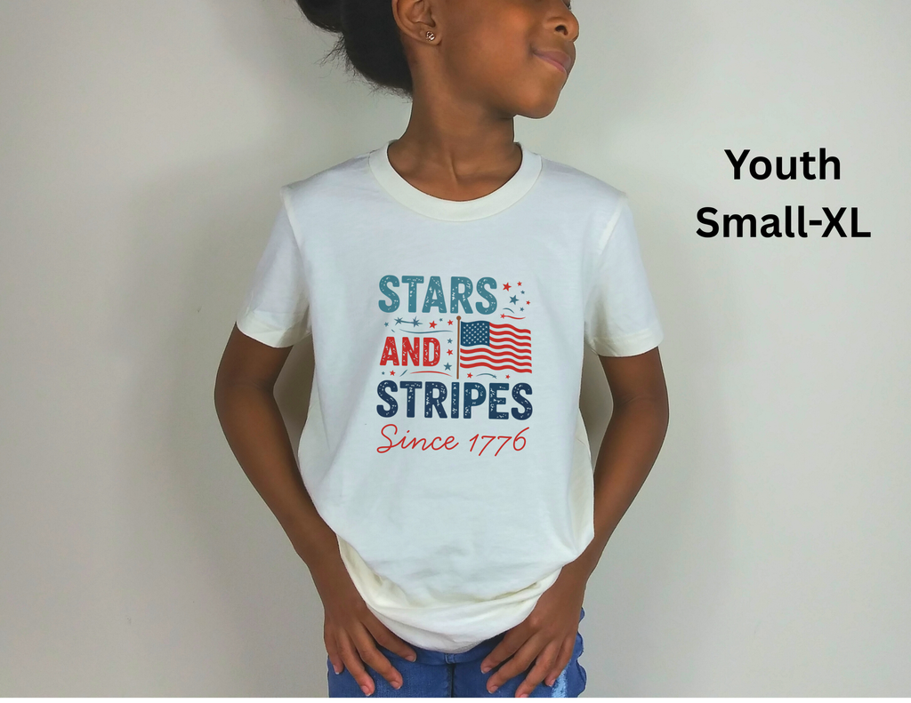 Patriotic Stars & Stripes T-Shirt, Toddler 4th of July Shirt, USA Onesie, Fourth of July Youth Tee, 4th of July Patriotic Tee, Memorial Day