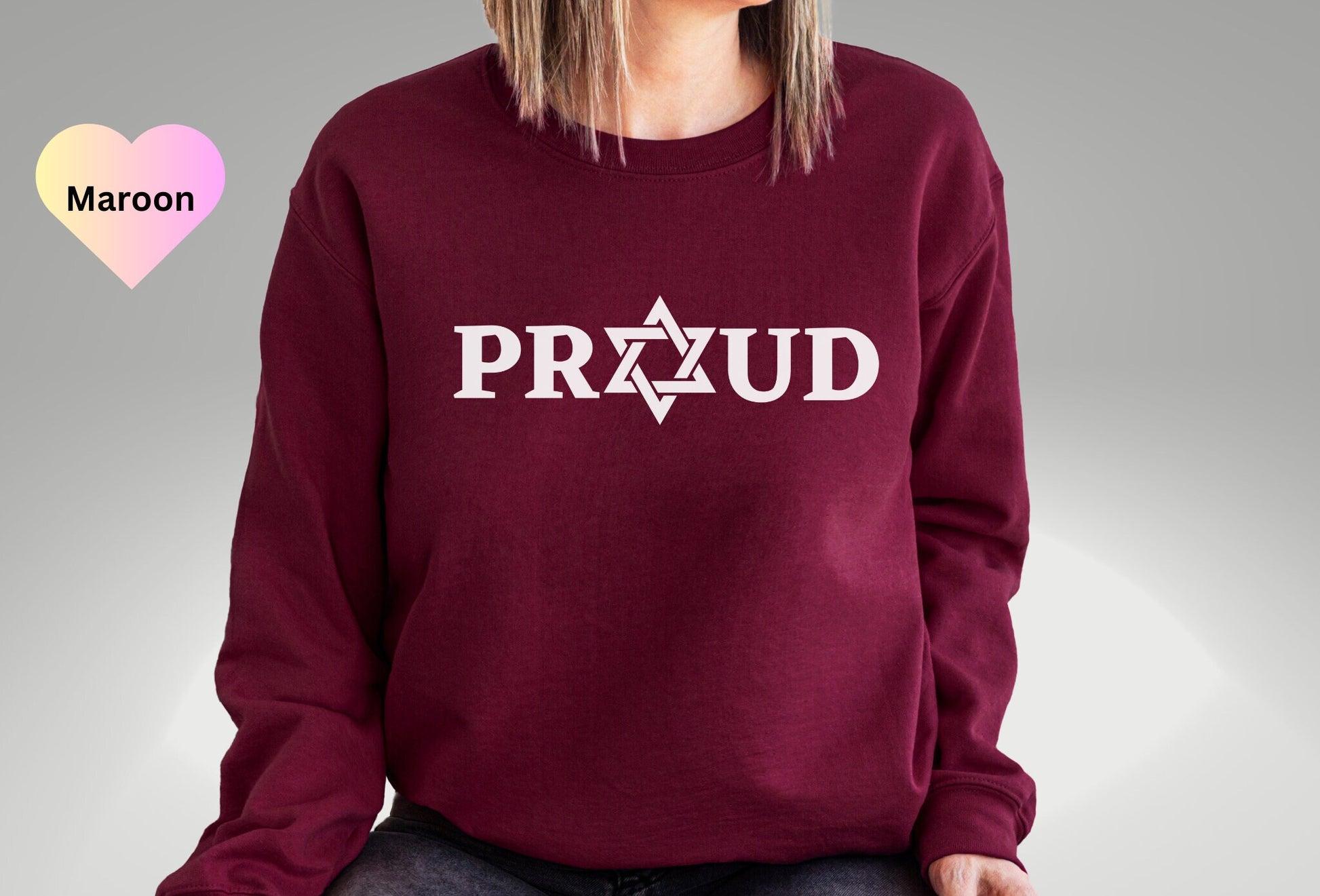 Proud Jewish Sweatshirt, Hanukkah Gift, Holiday Sweater, Chanukah Sweater, Jewish Clothing, Shalom Sweatshirt, Jewish Heritage, Star David