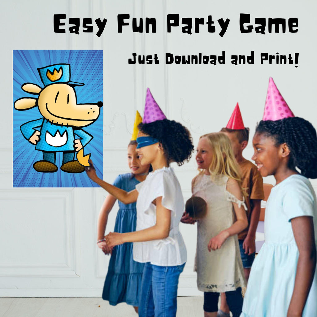 Pin The Badge Dogman Inspired Birthday Game, Instant Download Dog Theme Party Game, Dogman Party Activity for Kids, Printable Birthday Game