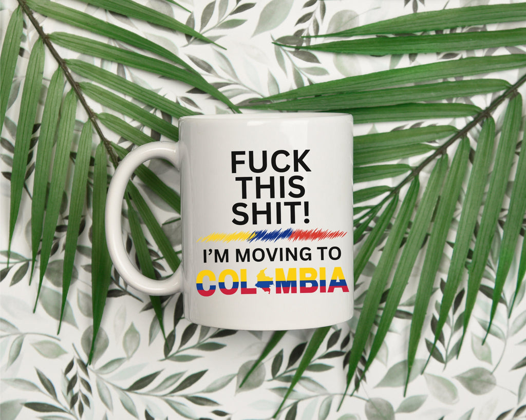 Colombian Mug, Colombia Flag, Moving to Colombia, Relocating to Colombia gift, funny moving gift, moving away mug, Colombian Gift, Travel