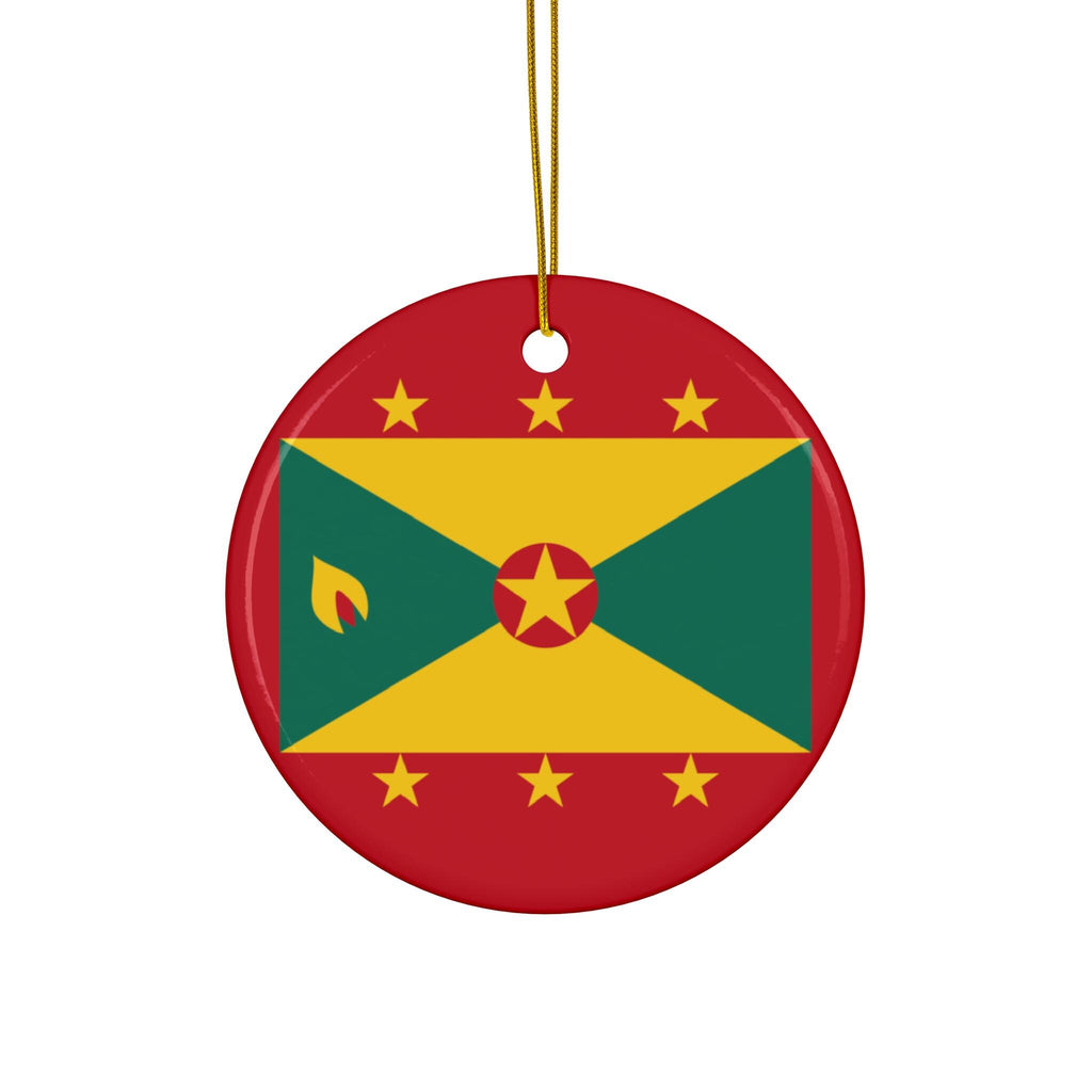 Personalized Grenada Ornament, Grenadian Flag Print, Caribbean, World Travel, Vacation Souvenir, Holiday Decorations, Grenada Trip 2024 Gift