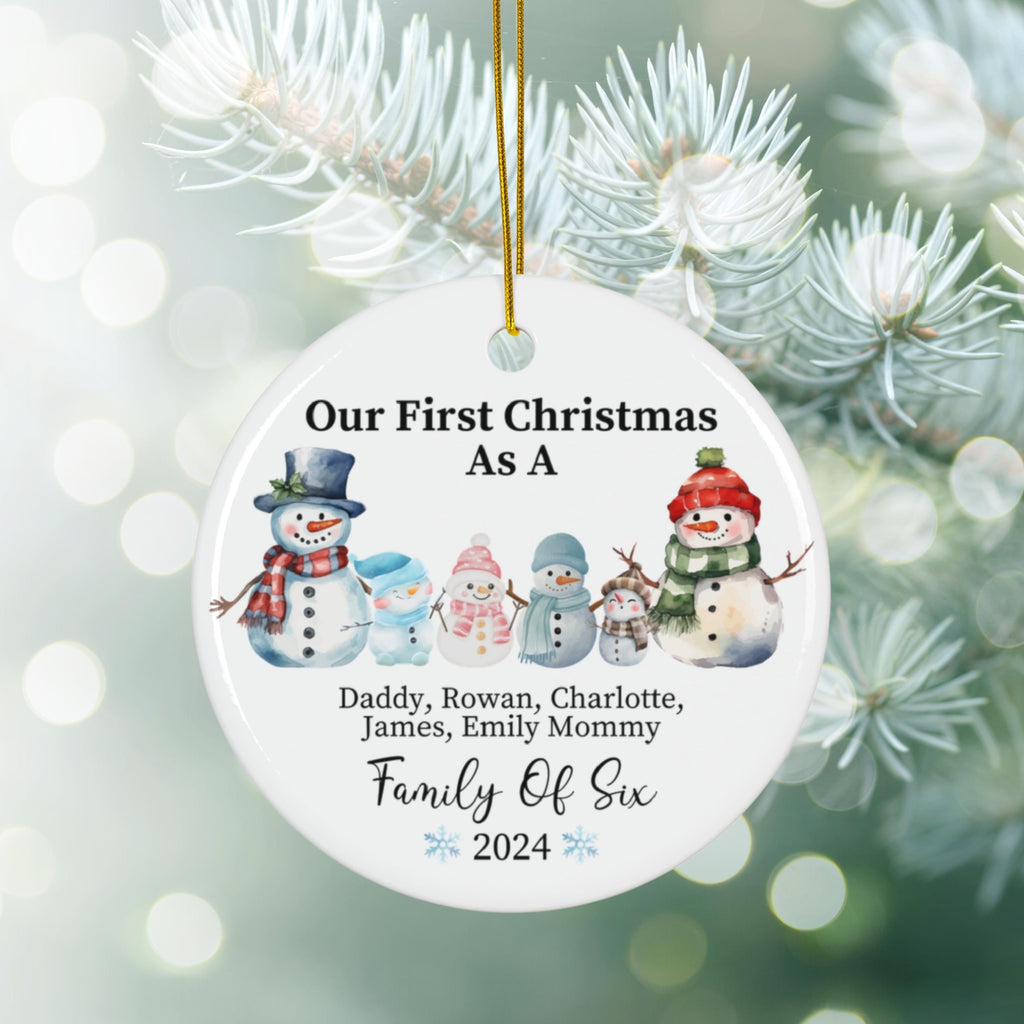Family of Three Christmas Ornament, Family Ornament, Personalized Baby's First Christmas Ornament, First Christmas Family of 3 Ornament