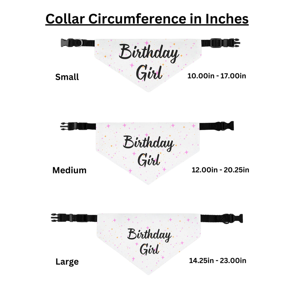 Birthday Girl Pink Sparkle Dog Bandana,1st birthday, puppy birthday bandana, dog party, birthday girl, Snap on Dog Bandana, Birthday Decor