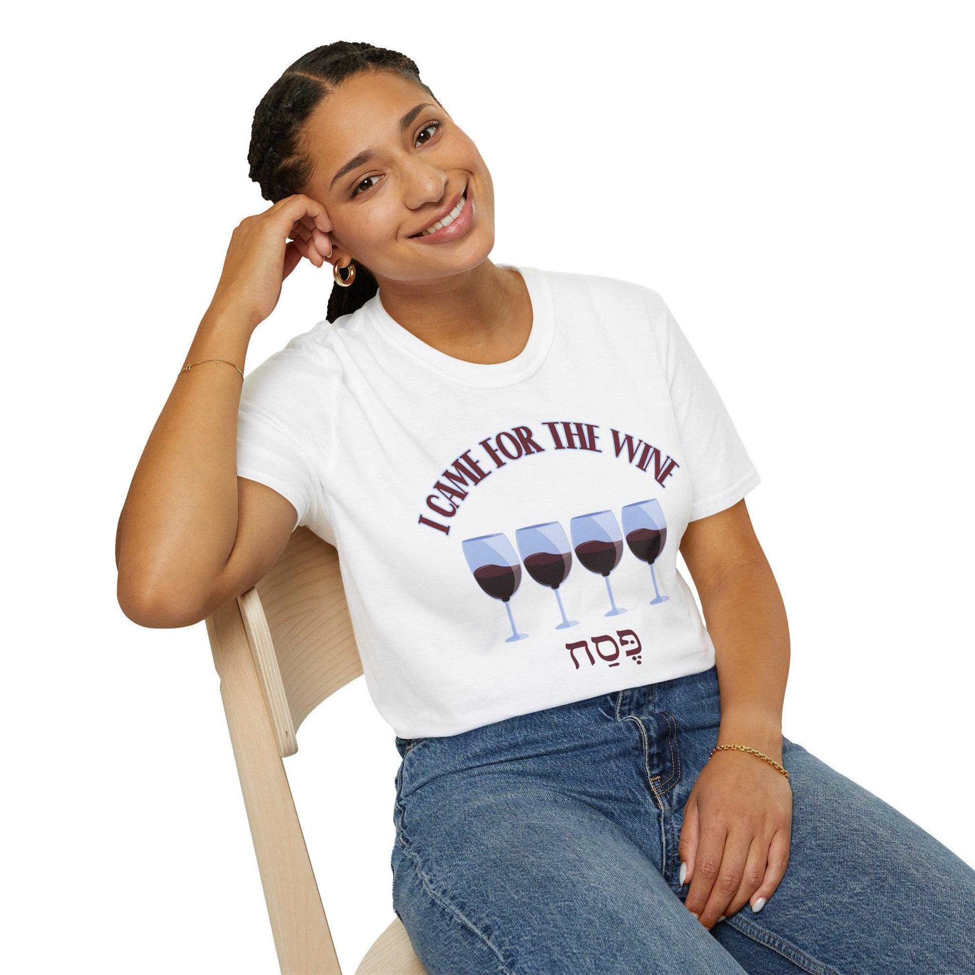 Passover Unisex T-shirt, I Came for the Wine Funny Passover Shirt, Passover Gift, Religious T-shirt, Pesach Shirt, Jewish Holiday Shirt