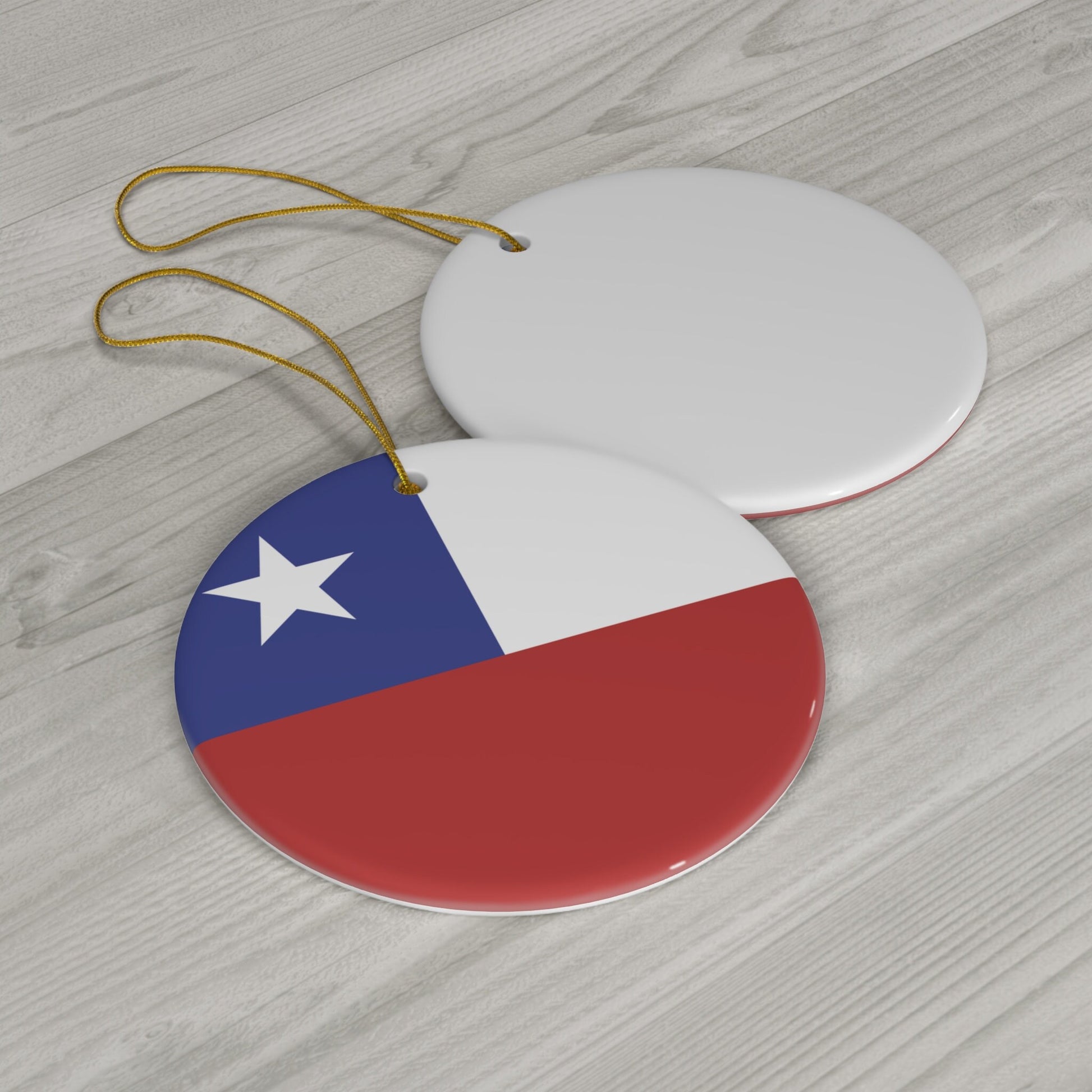 Personalized Chile Ceramic Christmas Ornament Chilean Flag Inspired Porcelain Gift Holiday Decoration South American Travel Souvenir Latina