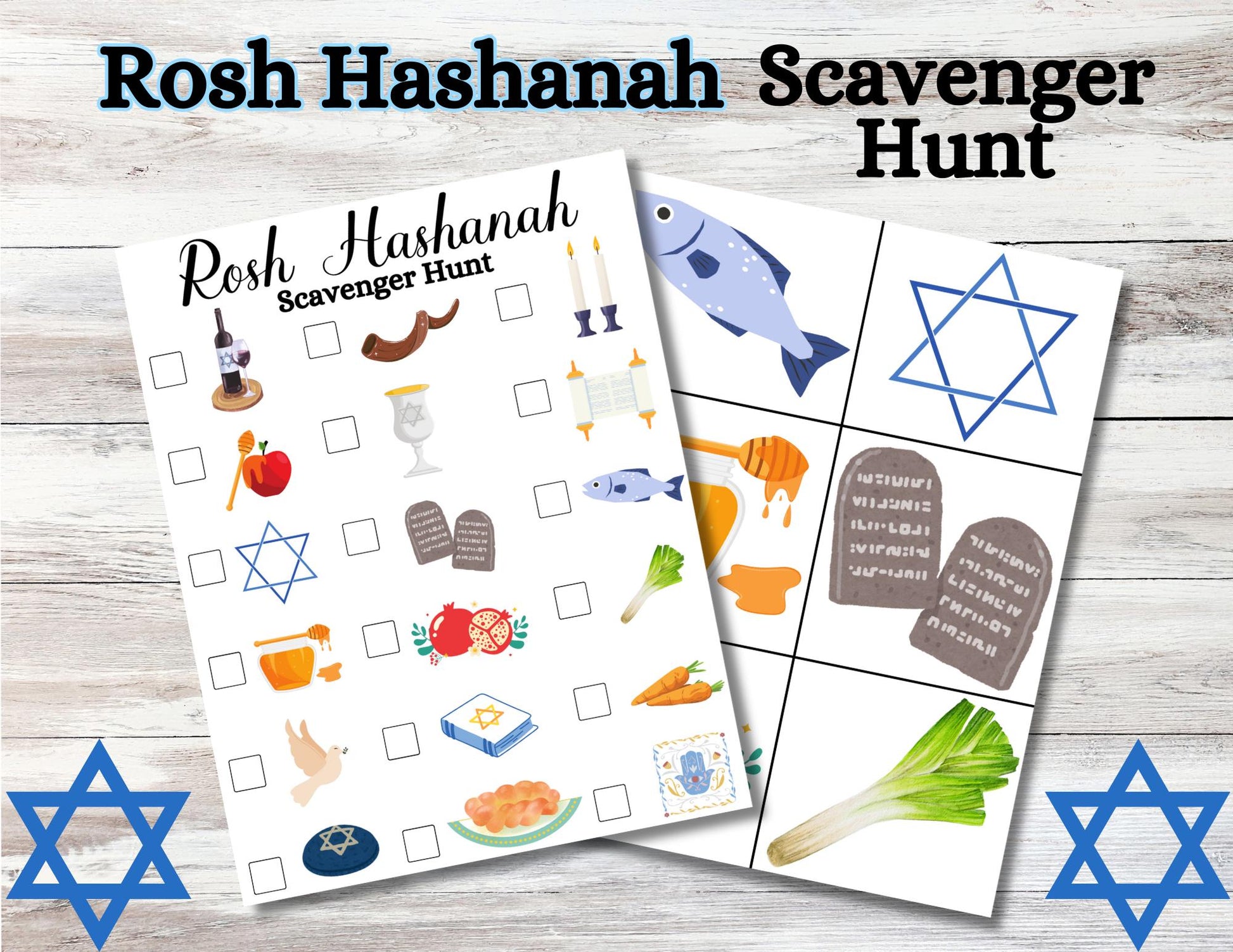 Rosh Hashanah Scavenger Hunt, Rosh Hashanah Game, Printable Scavenger Hunt, Jewish Holiday Game, Jewish Scavenger Hunt, Kids Rosh Hashanah