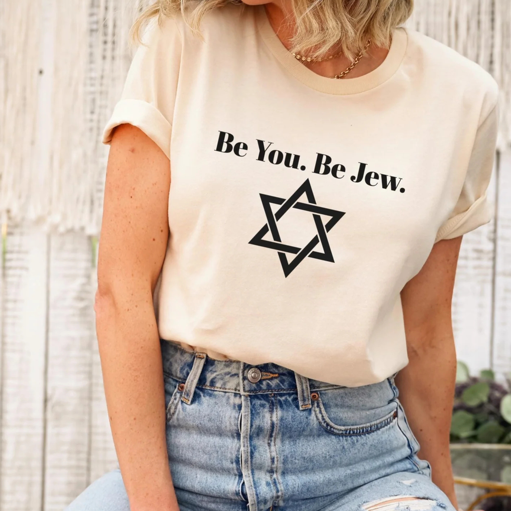 Be You. Be Jew. Unisex Jersey Short Sleeve Tee - Inspirational T-Shirt for Jewish Pride, Gift for Hanukkah, Jewish Holidays, Everyday Wear,