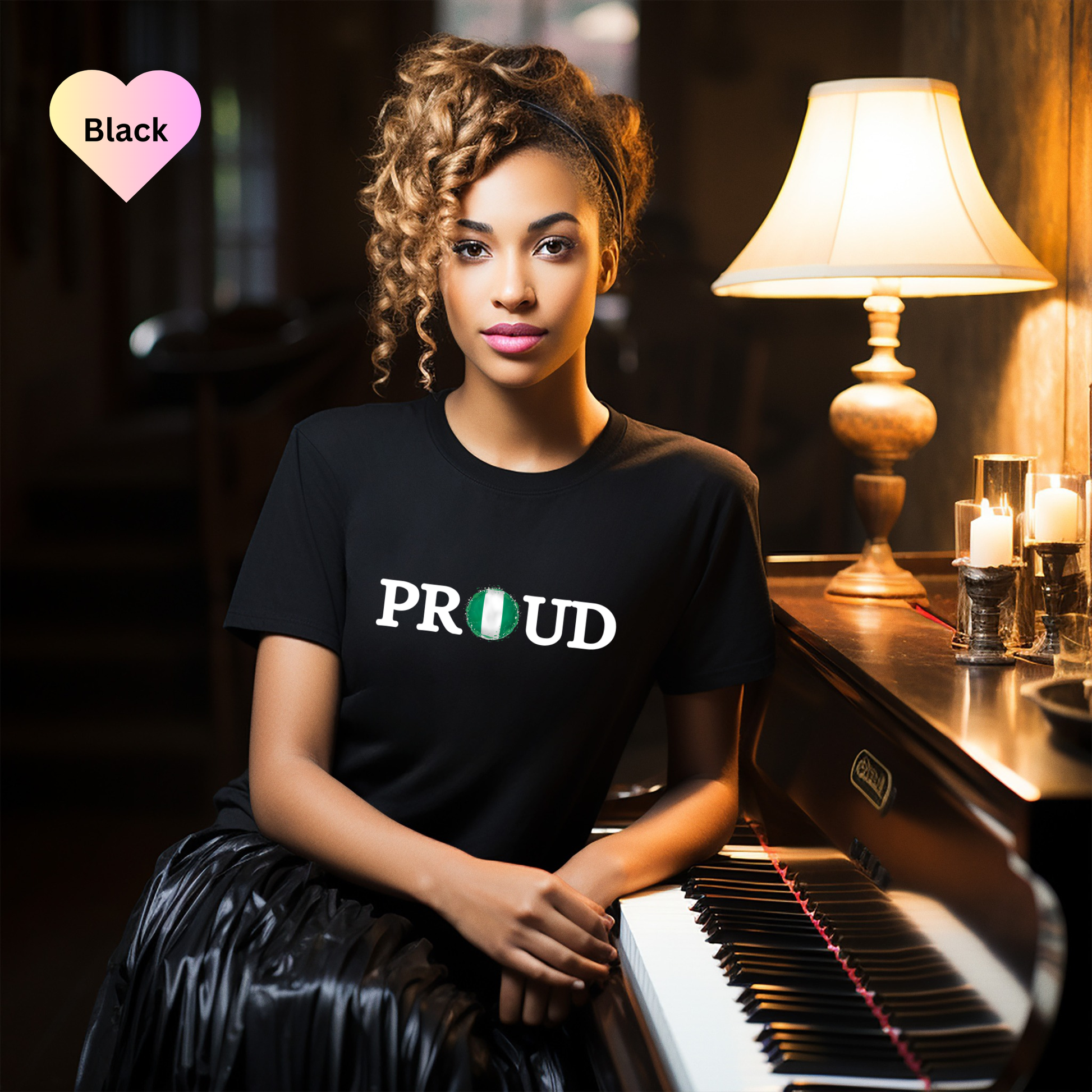 Nigerian Flag Proud Graphic-Unisex Cotton T-Shirt